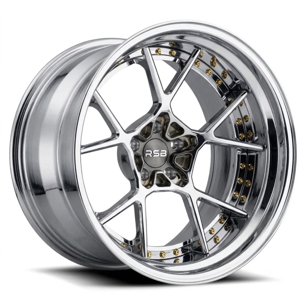 RS-GP03 CUSTOM FORGED FIVE SPOKES 3 PIECE WHEEL