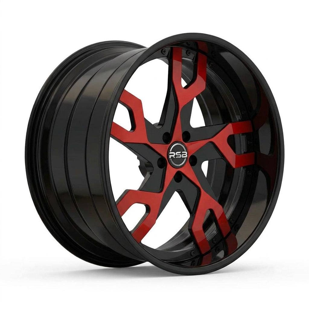 RS-DS66 CUSTOM FORGED FIVE SPOKES TWO PIECE WHEEL